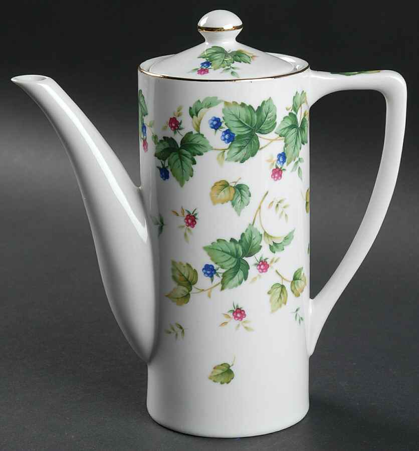 Vineyard Small Coffee Pot & Lid by Sadek-1