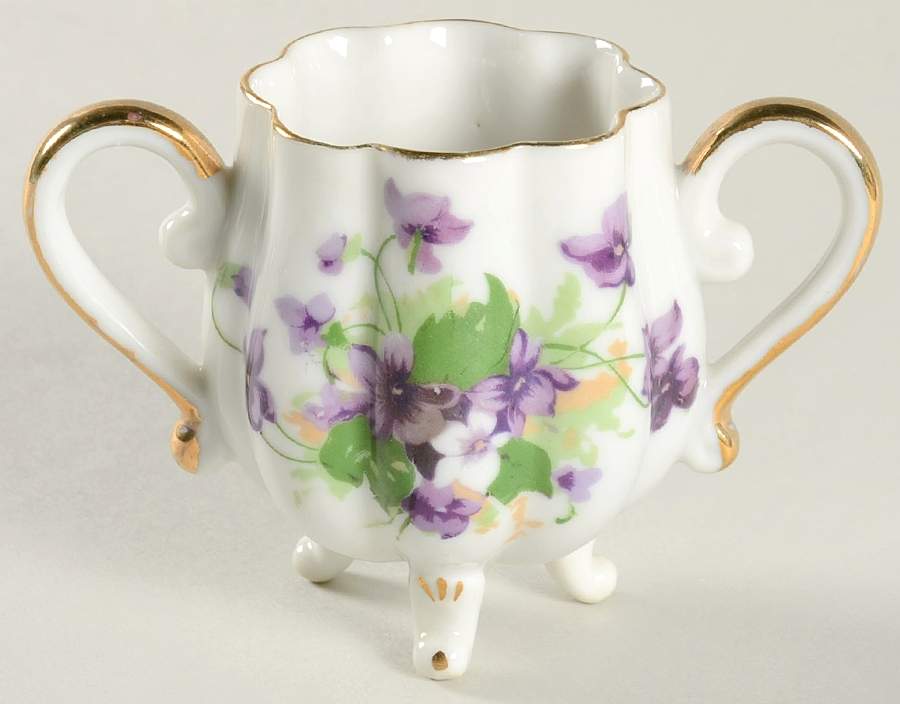 Sweet Violet Mini Open Sugar Bowl by Saji-1