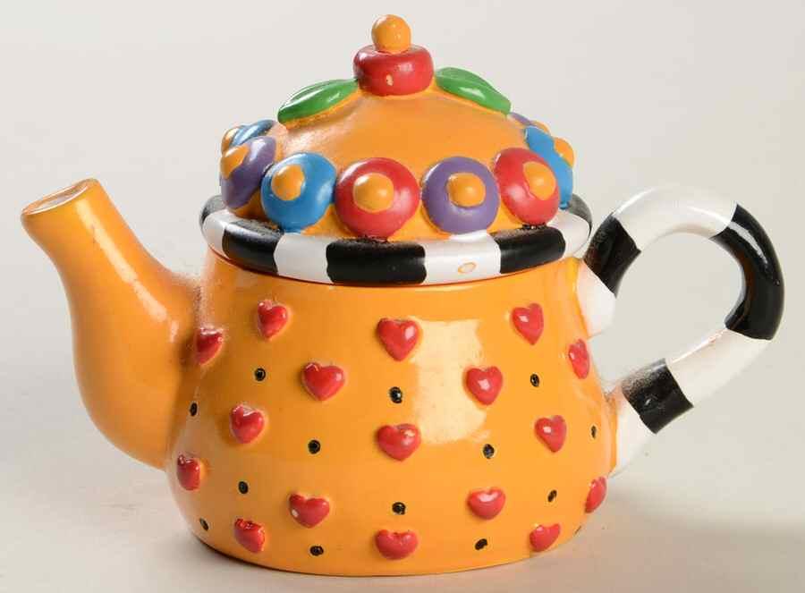 Afternoon Tea Figural Miniature Teapot and Lid by Sakura-1