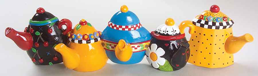 Afternoon Tea Figural Teapot Hook Rack by Sakura-1