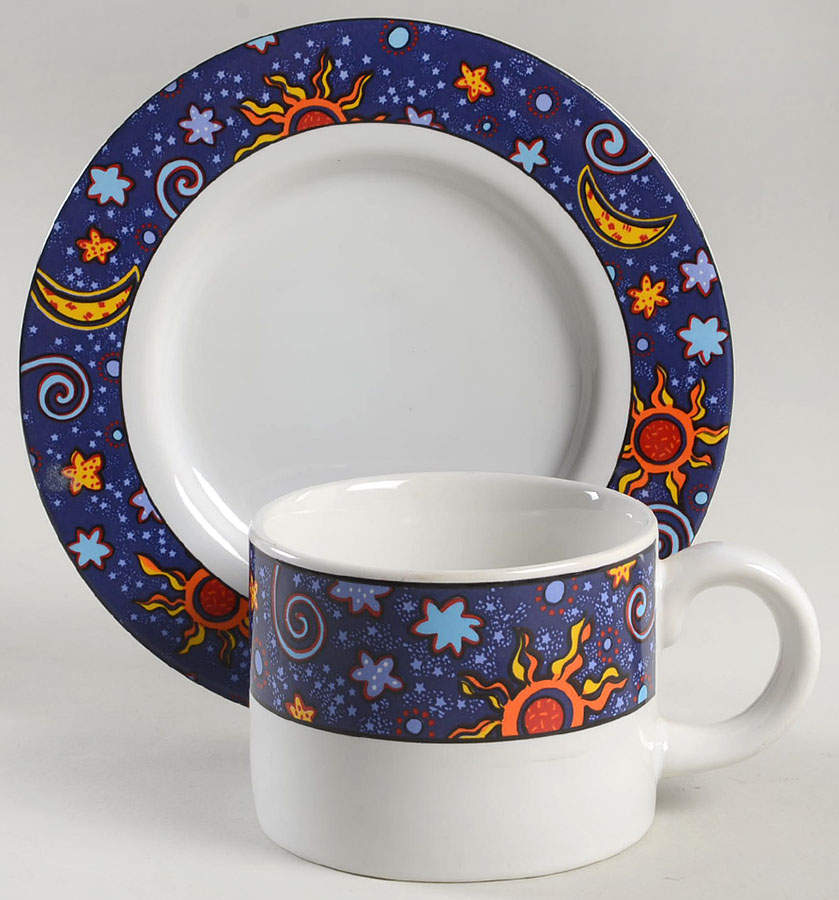 Celestial Flat Cup & Saucer Set by Sakura-1