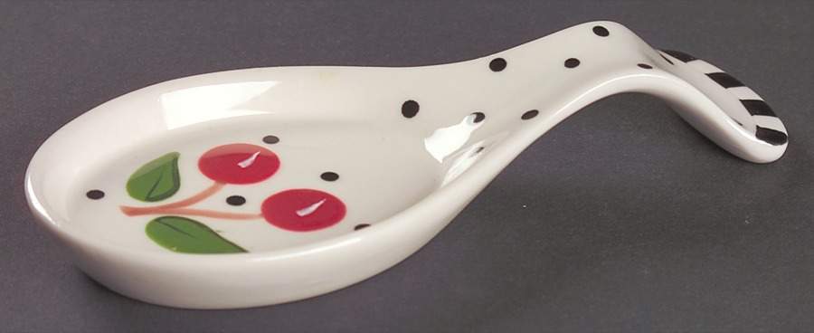 Cherries (No Verge) Spoon Rest/Holder (Holds 1 Spoon) by Sakura-1