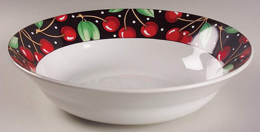 Cherries (No Verge) 9" Round Vegetable Bowl by Sakura-1