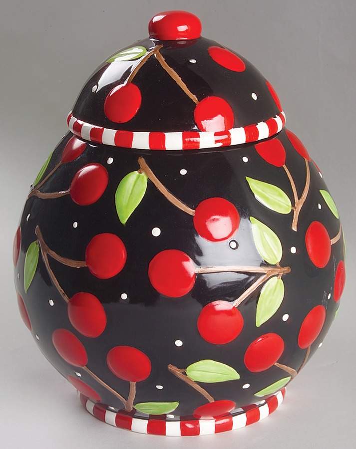 Cherries (No Verge) Cookie Jar & Lid by Sakura-1