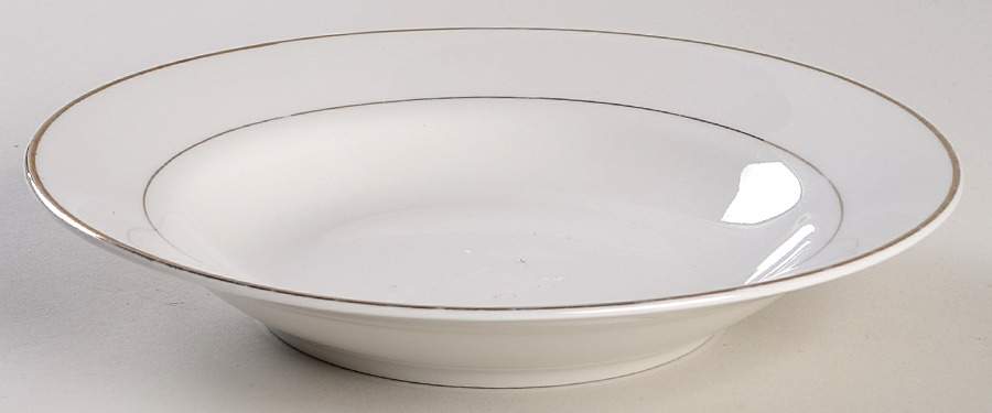Classic Gold (White) Rim Soup Bowl by Sakura-1