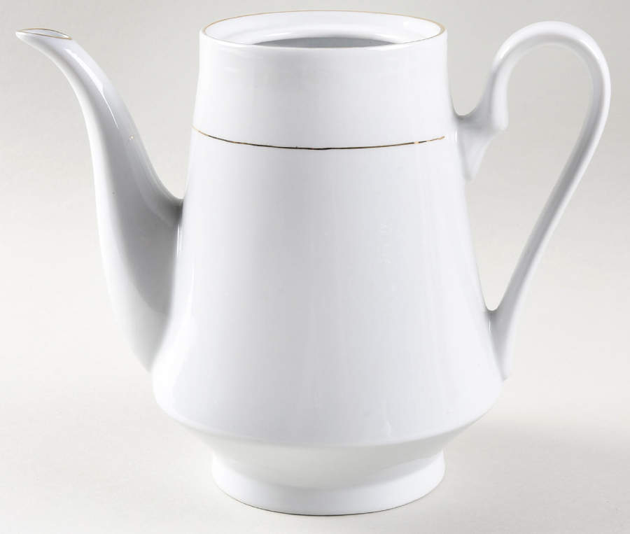 Classic Gold (White) Coffee Pot No Lid by Sakura-1