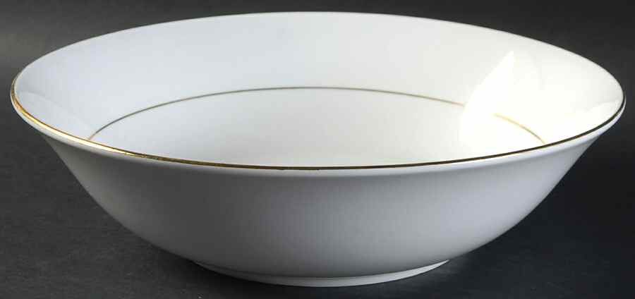 Classic Gold (White) 9" Round Vegetable Bowl by Sakura-1