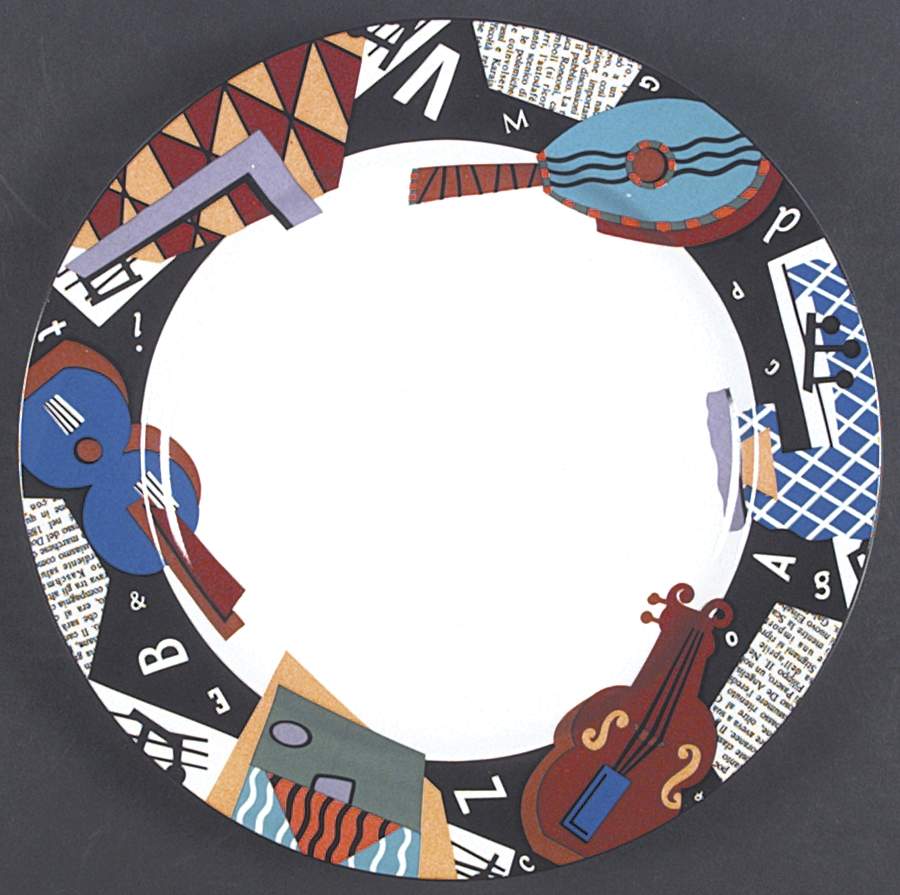 Composition 5 Dinner Plate by Sakura-1