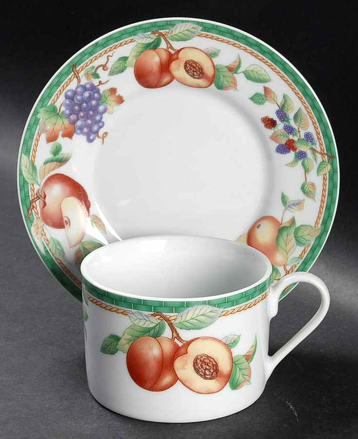 Fruitasia Flat Cup & Saucer Set by Sakura-1