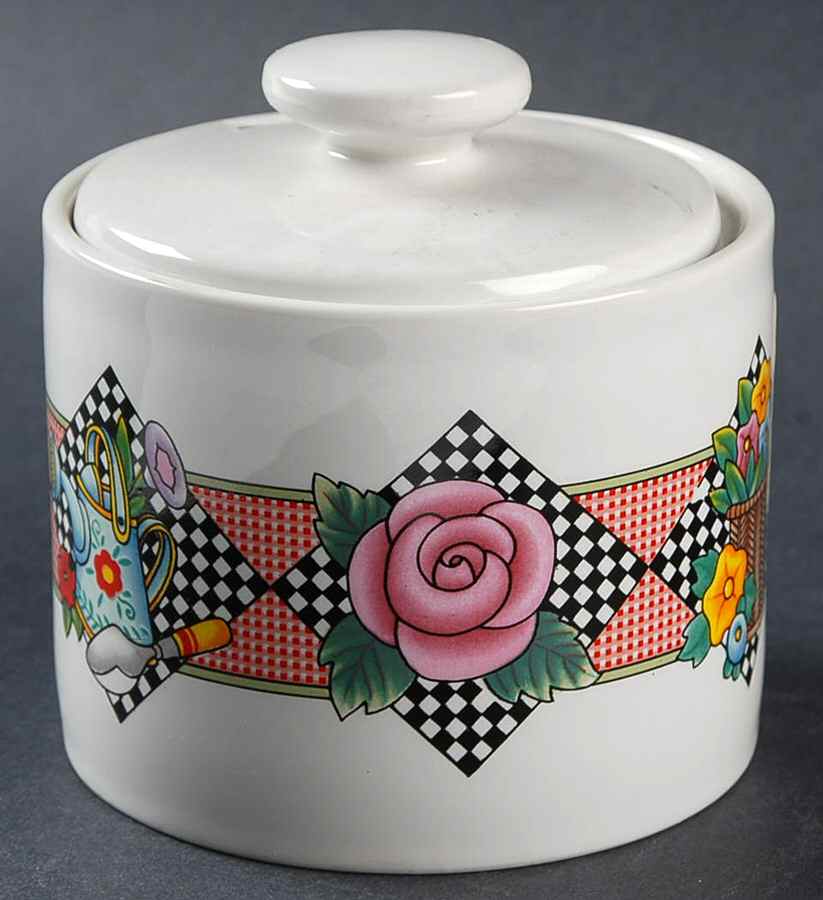 Garden Time Sugar Bowl & Lid by Sakura-1