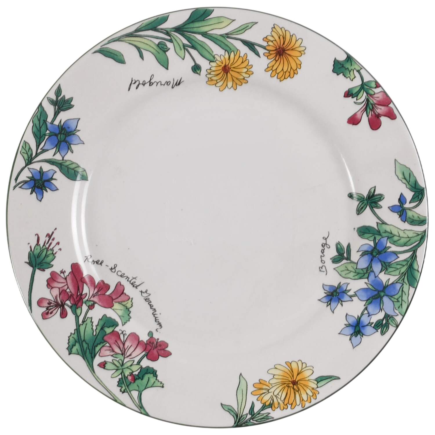 Geranium Salad Plate by Sakura-1