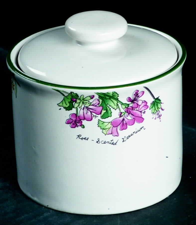 Geranium Sugar Bowl & Lid by Sakura-1