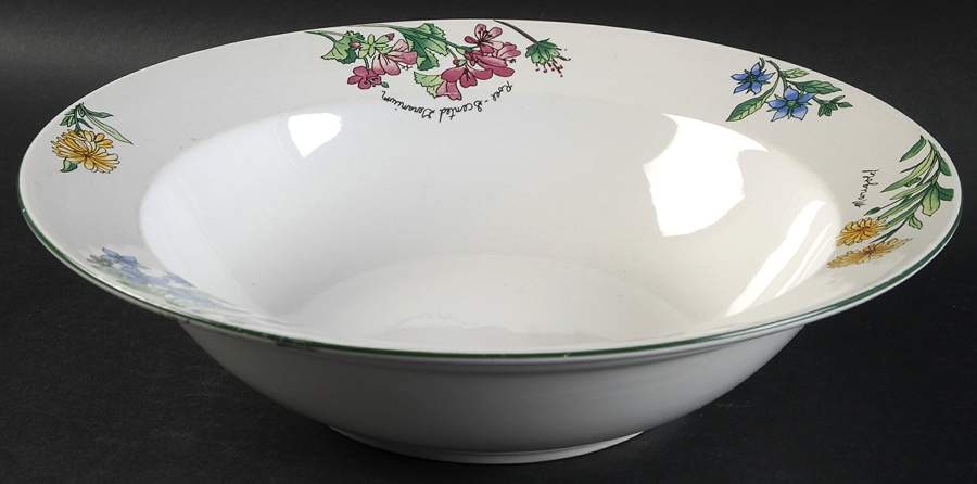 Geranium 9" Round Vegetable Bowl by Sakura-1