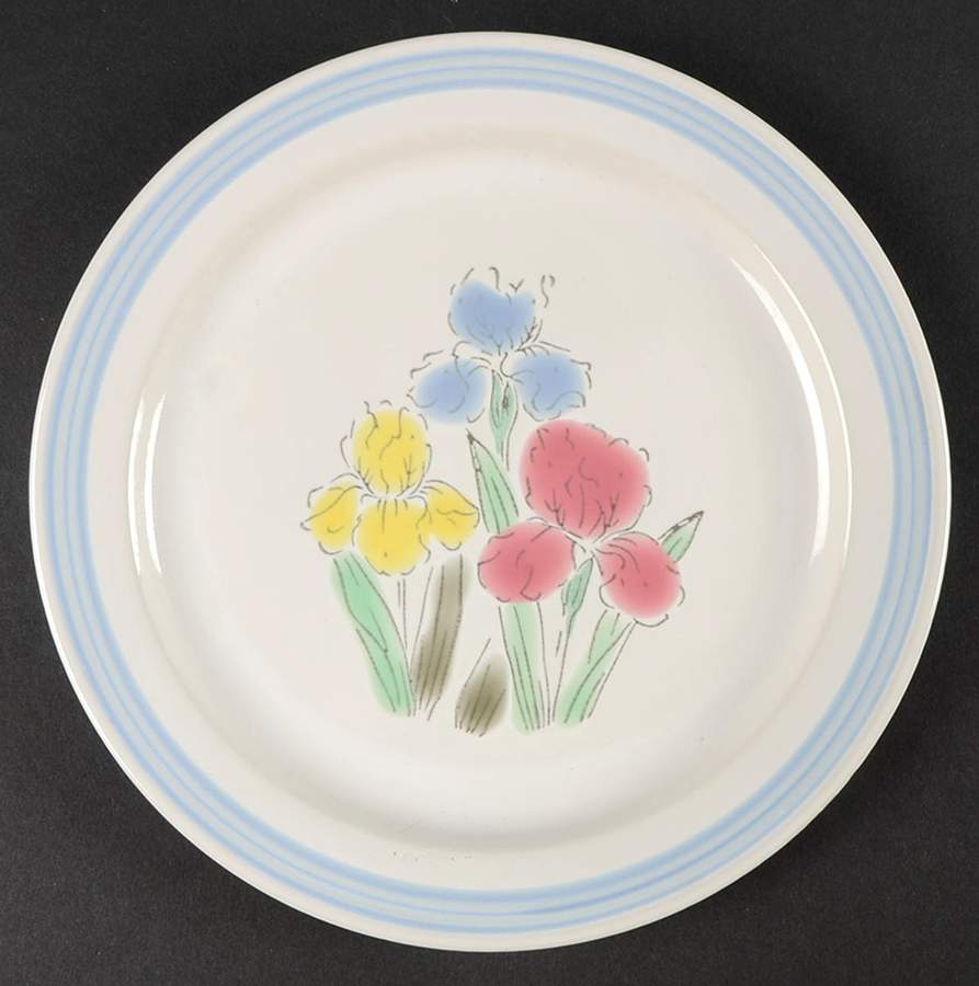 Iris Salad Plate by Sakura-1