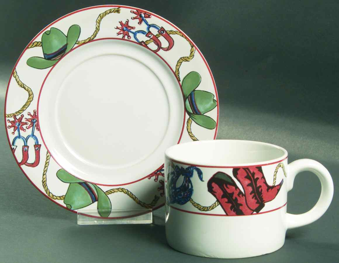 Laredo Flat Cup & Saucer Set by Sakura-1