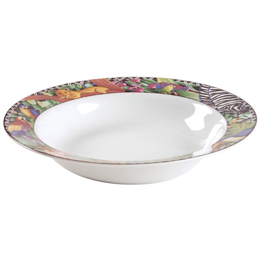 Magic Jungle Large Rim Soup Bowl by Sakura-1
