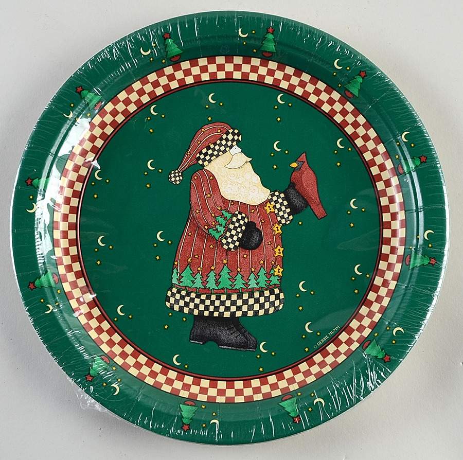 Magic of Santa Package of 10 - Paper Salad Plate by Sakura-1