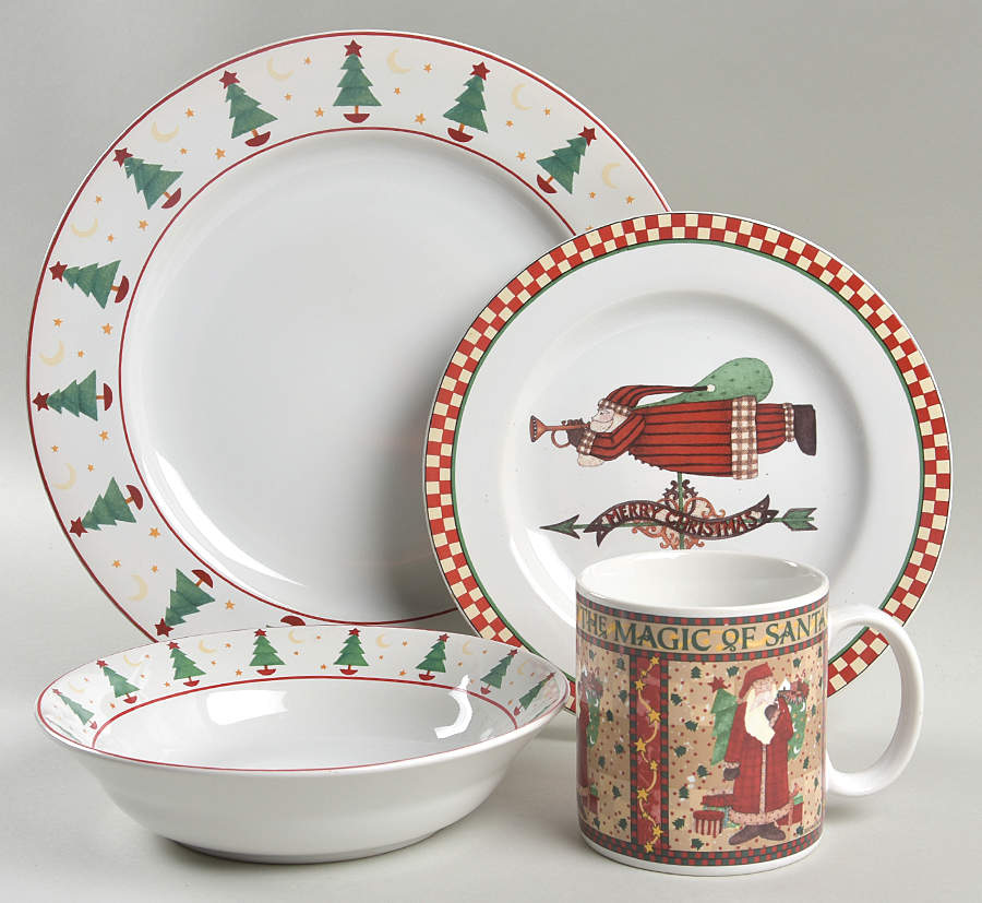 Magic of Santa 4 Piece Place Setting by Sakura-1