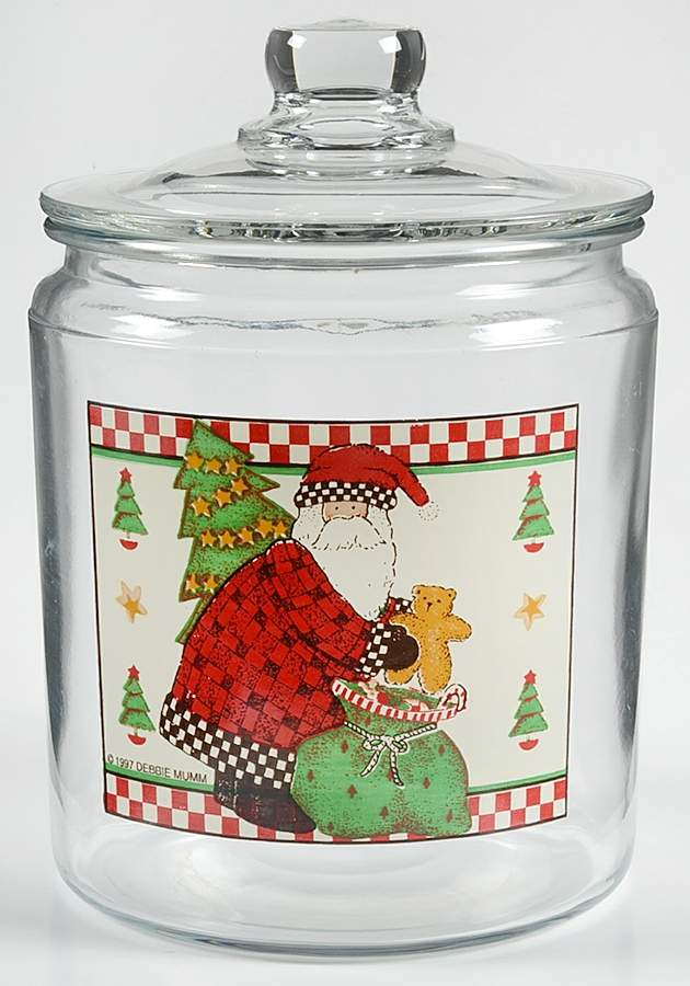 Magic of Santa Glassware Cookie Jar & Lid by Sakura-1