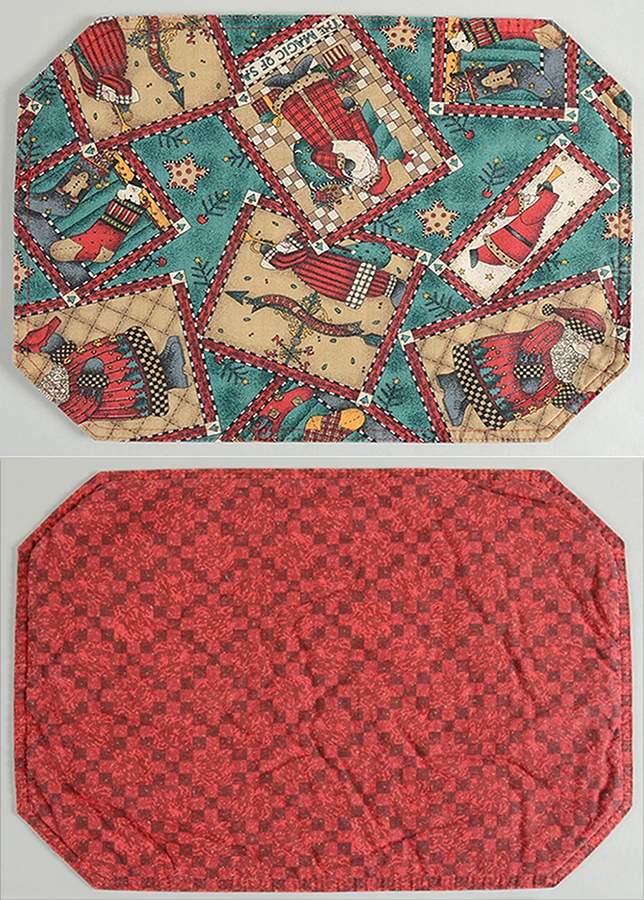 Magic of Santa Reversible Cloth Placemat by Sakura-1