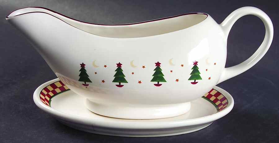 Magic of Santa Gravy Boat & Underplate/Relish by Sakura-1