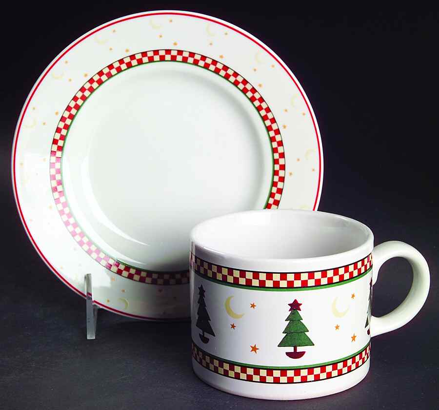 Magic of Santa Flat Cup & Saucer Set by Sakura-1