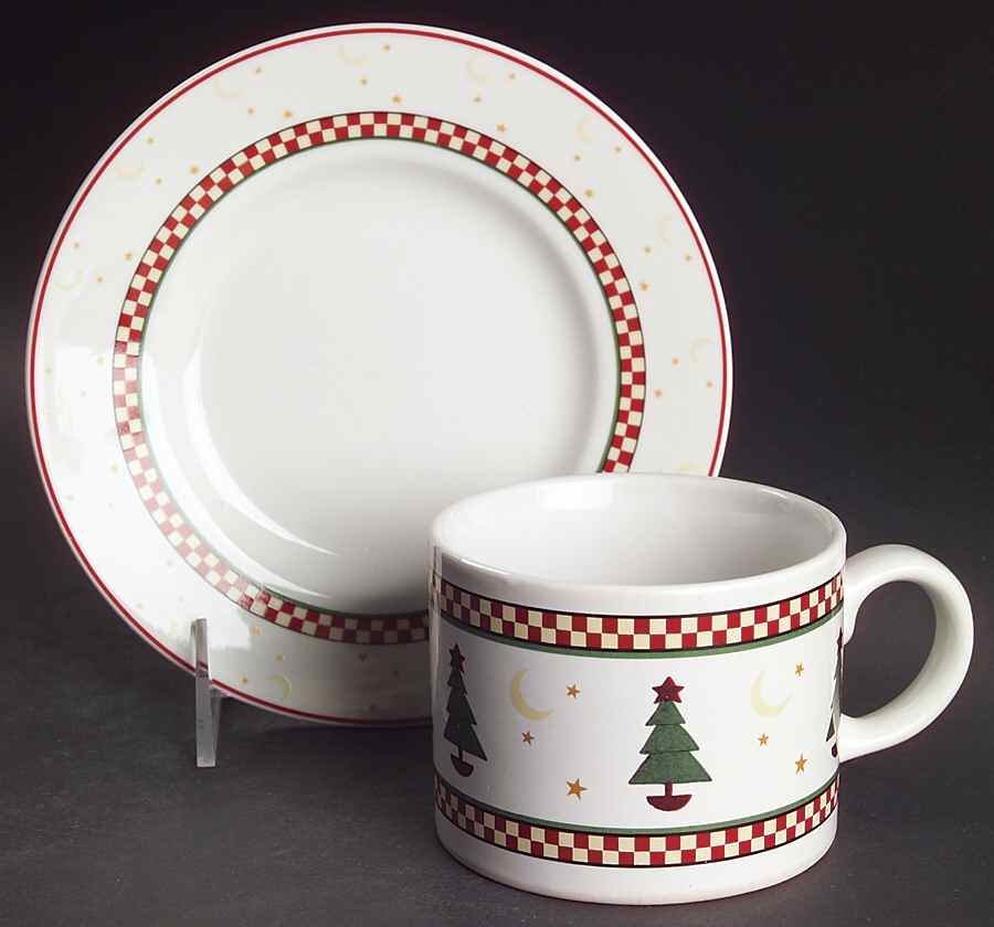 Magic of Santa Flat Cup & Saucer Set by Sakura-1