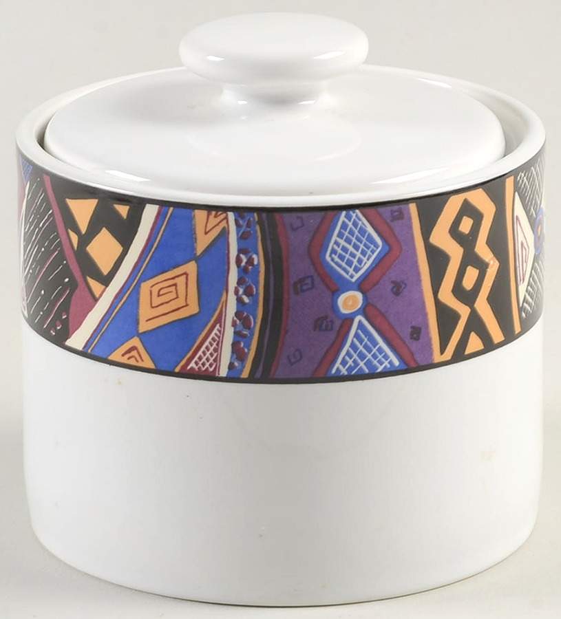 Masquerade Sugar Bowl & Lid by Sakura-1
