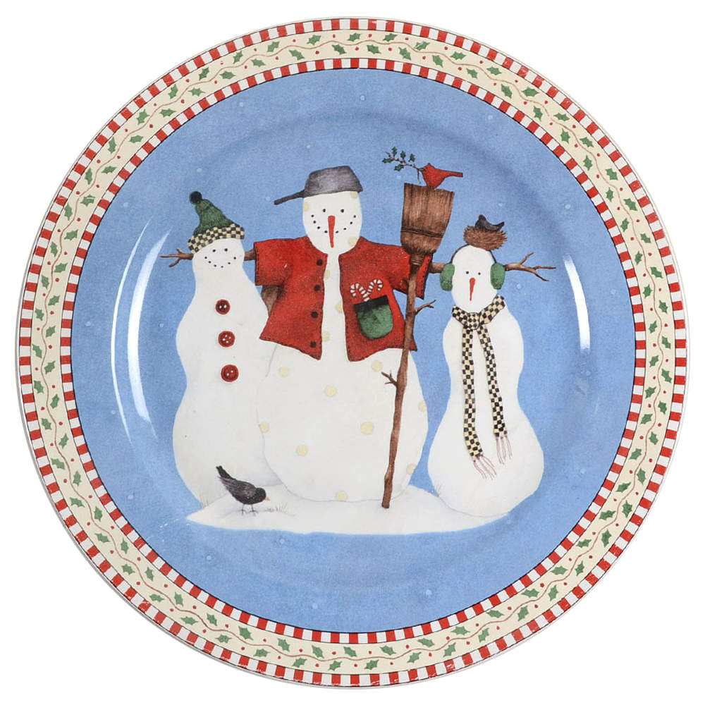 Snowman 12" Chop Plate (Round Platter) by Sakura-1