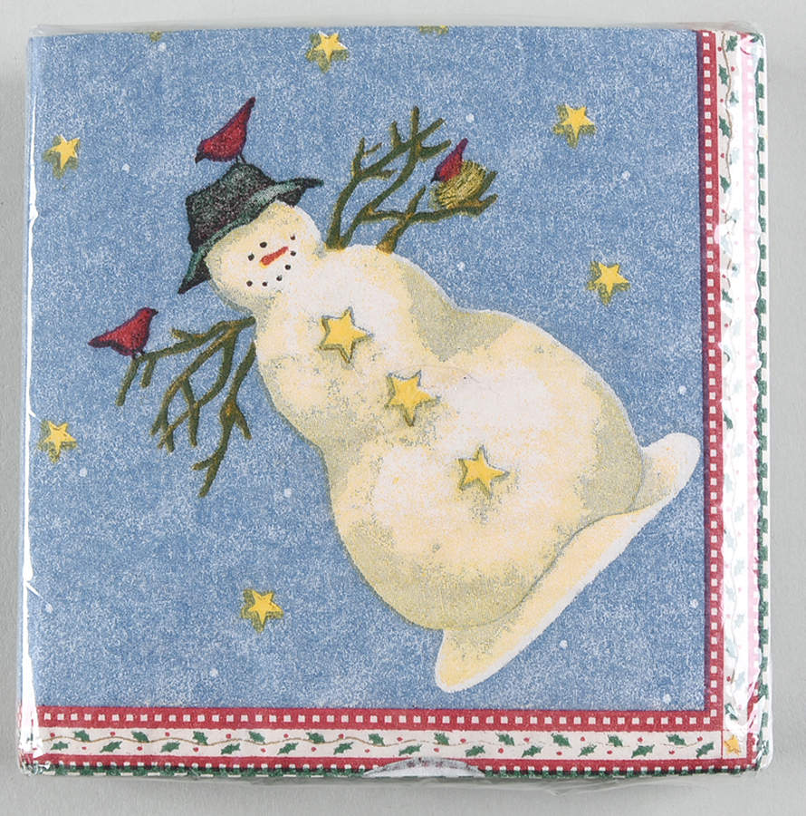 Snowman Package of Paper Beverage Napkins by Sakura-1