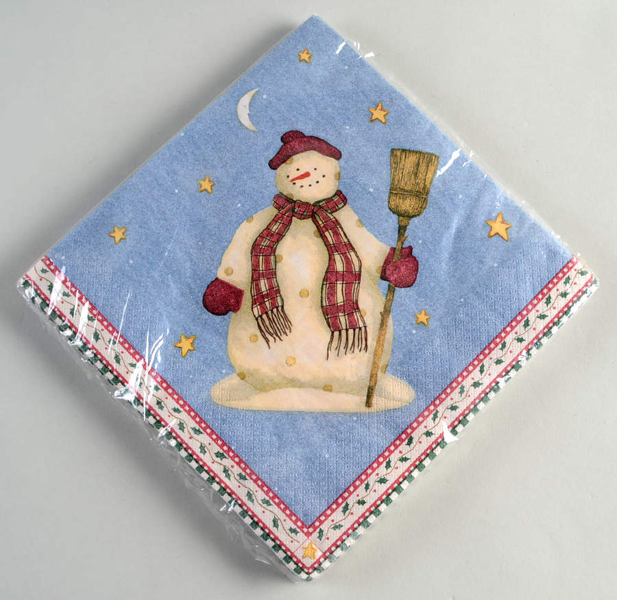 Snowman Package of Paper Dinner Napkins by Sakura-1