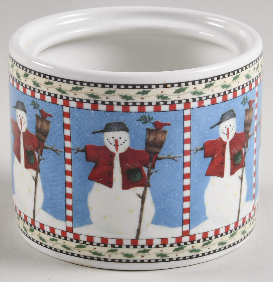 Snowman Sugar Bowl No Lid by Sakura-1