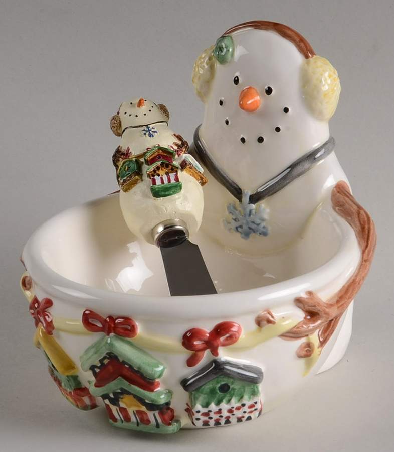 Snowman Dip Bowl & Spreader Set by Sakura-1