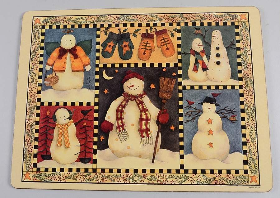 Snowman Corkboard Placemat by Sakura-1