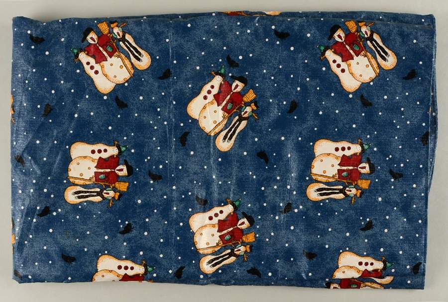 Snowman 220 X129 Rectangular Flannel Back Vinyl Tablecloth by Sakura-1