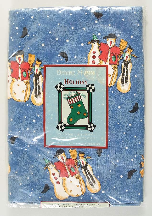 Snowman 52" x 70" Oblong Vinyl Tablecloth by Sakura-1