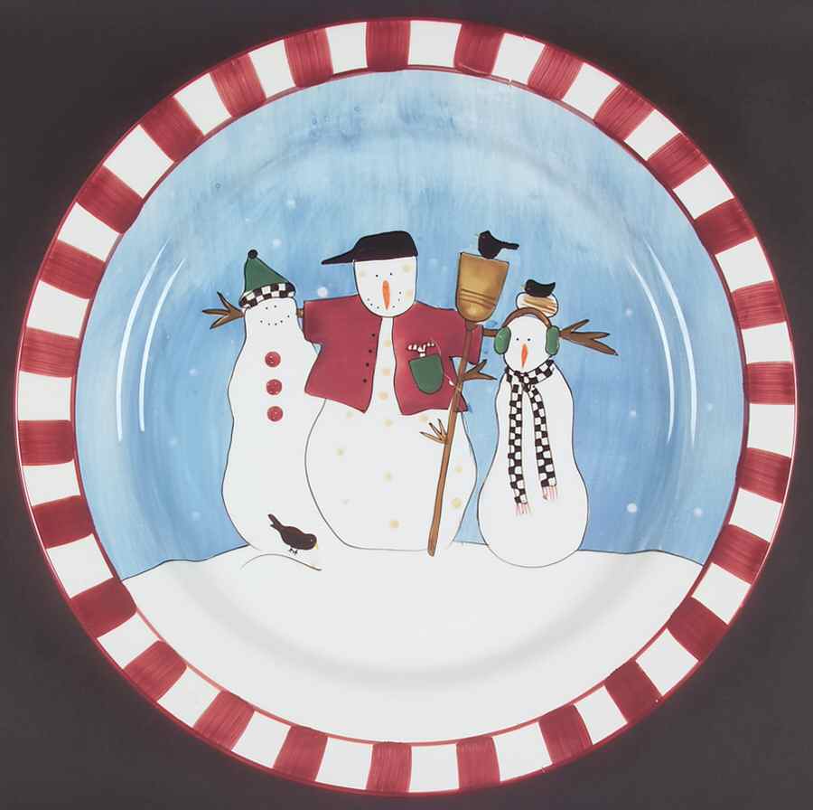 Snowman 16" Chop Plate (Round Platter) by Sakura-1