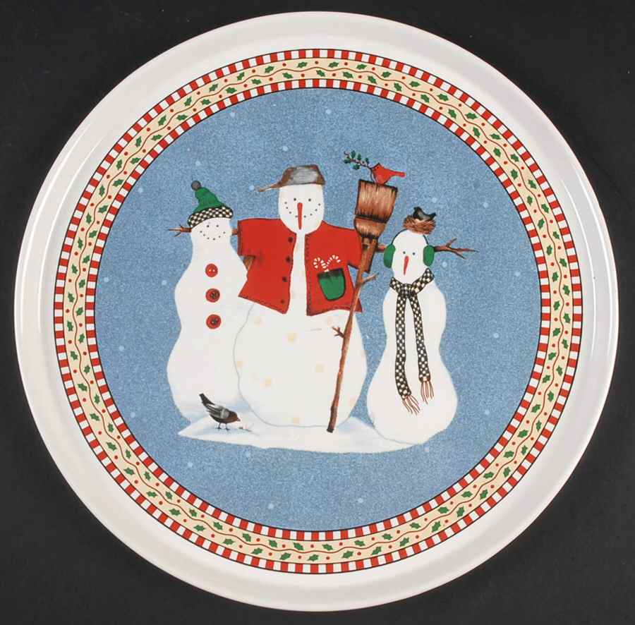 Snowman Cake Plate by Sakura-1
