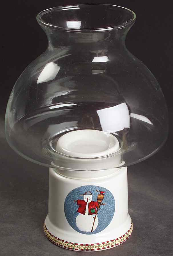 Snowman Hurricane Lamp & Globe by Sakura-1