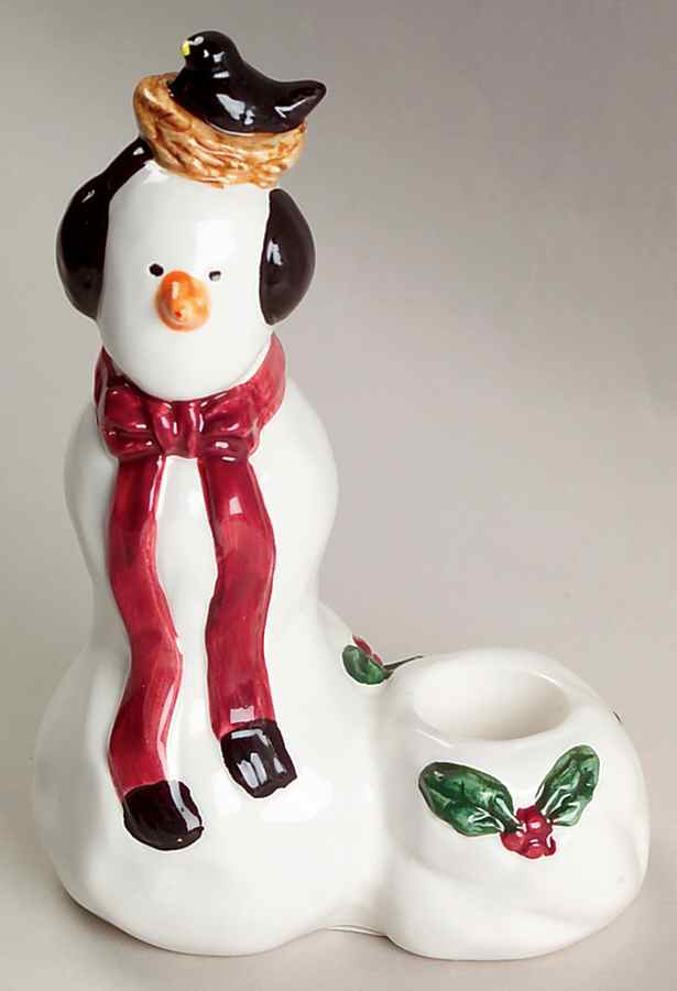 Snowman 5" Candlestick by Sakura-1