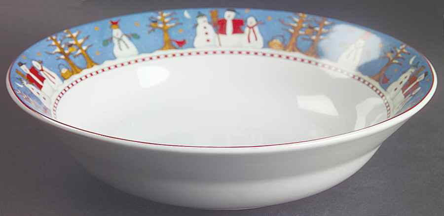Snowman 9" Round Vegetable Bowl by Sakura-1