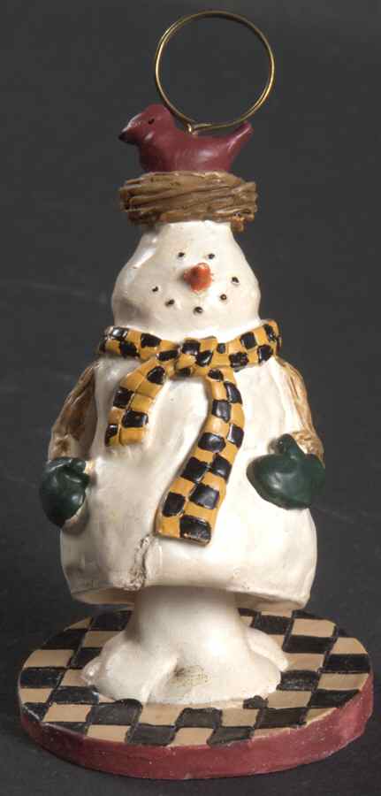 Snowman Small Placard/Place Card Holder by Sakura-1