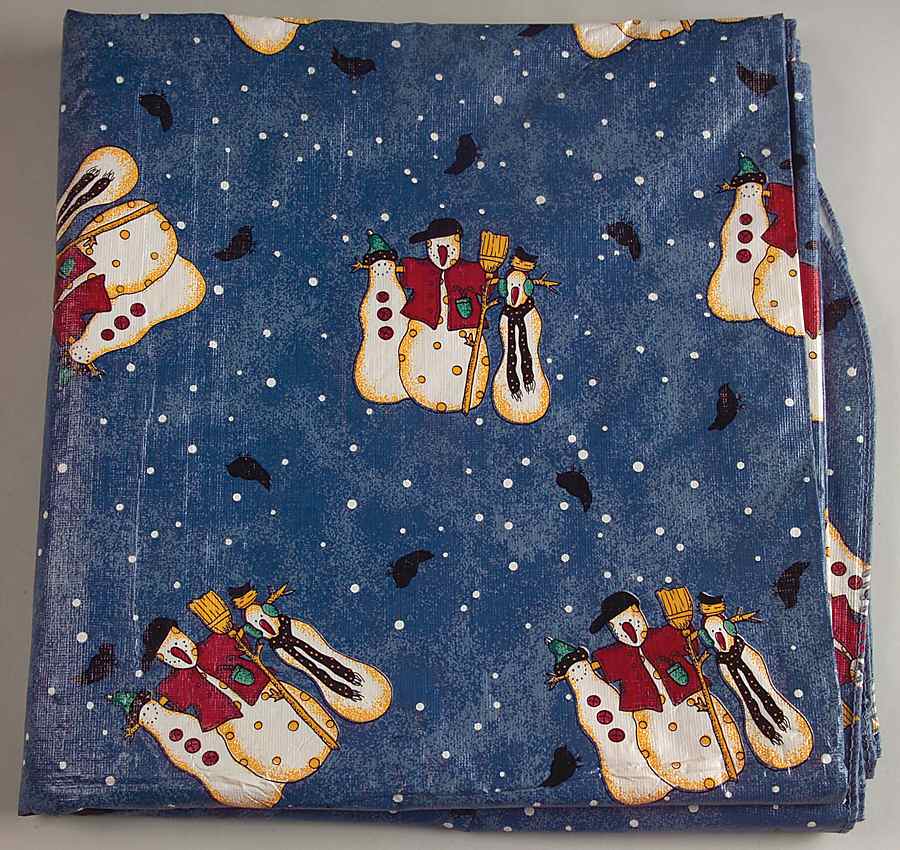 Snowman Square Vinyl Tablecloth by Sakura-1