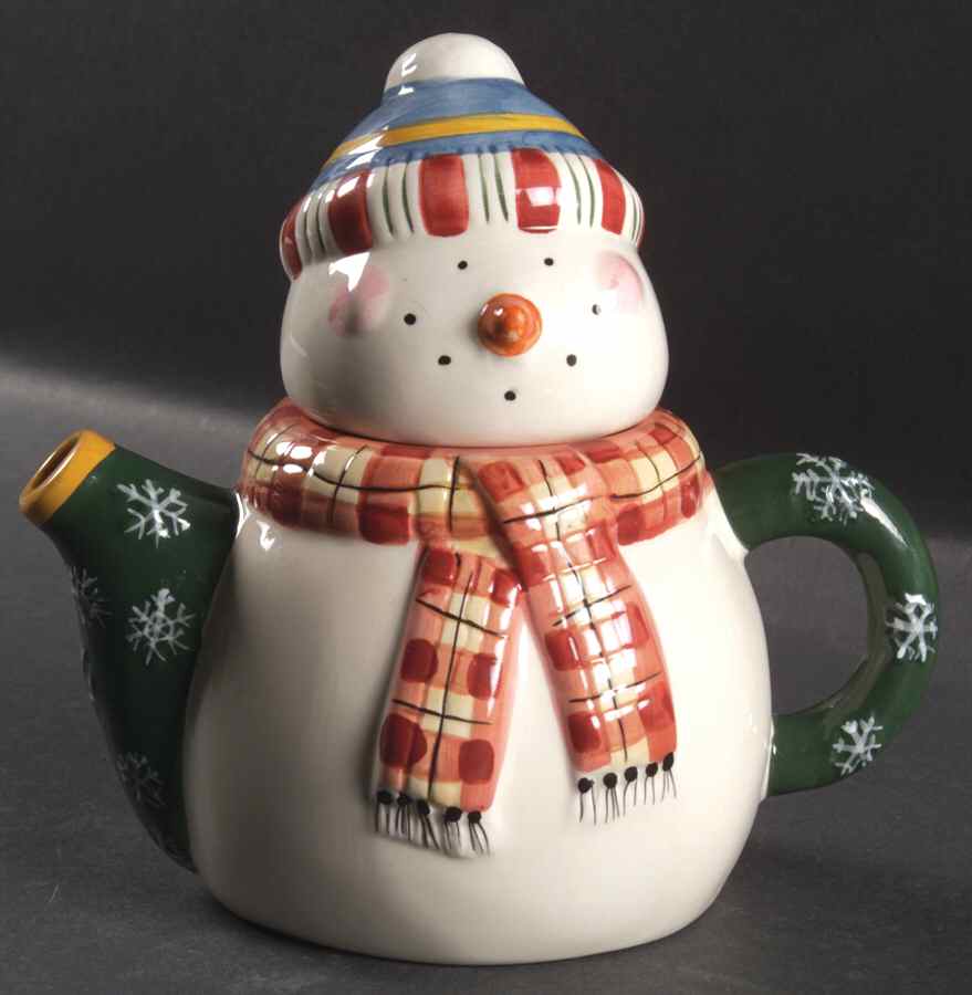 Snowman Individual Teapot & Lid by Sakura-1