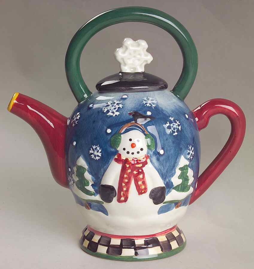 Snowman Mini Figural Teapot & Lid by Sakura-1