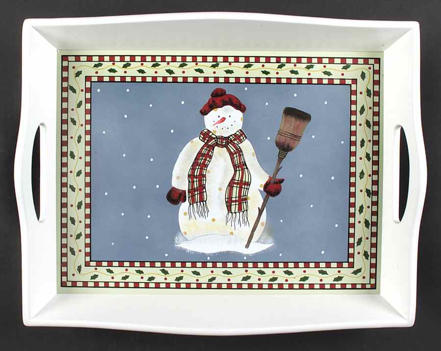 Snowman Wood TV Tray by Sakura-1