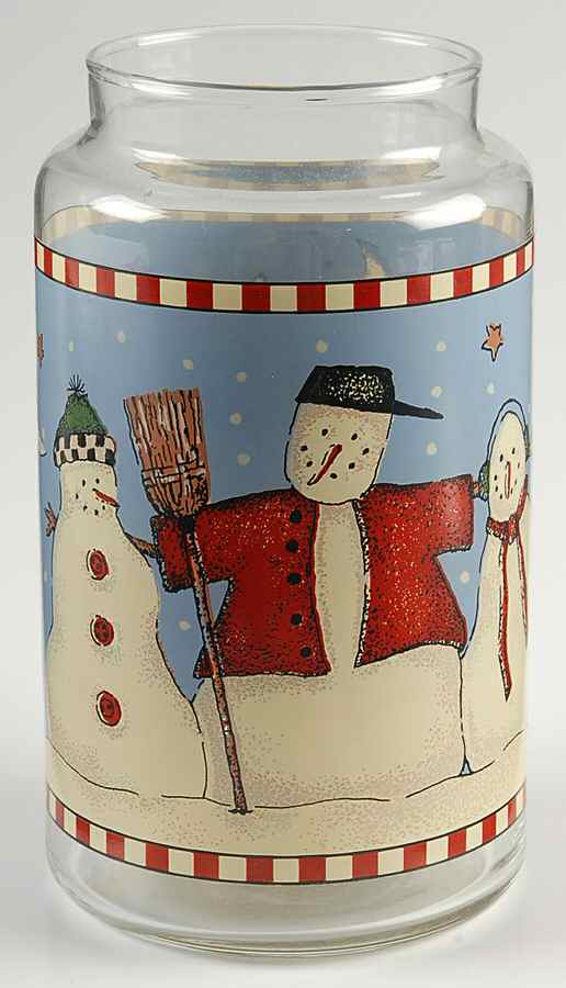 Snowman Medium Glassware Storage Jar No Lid by Sakura-1
