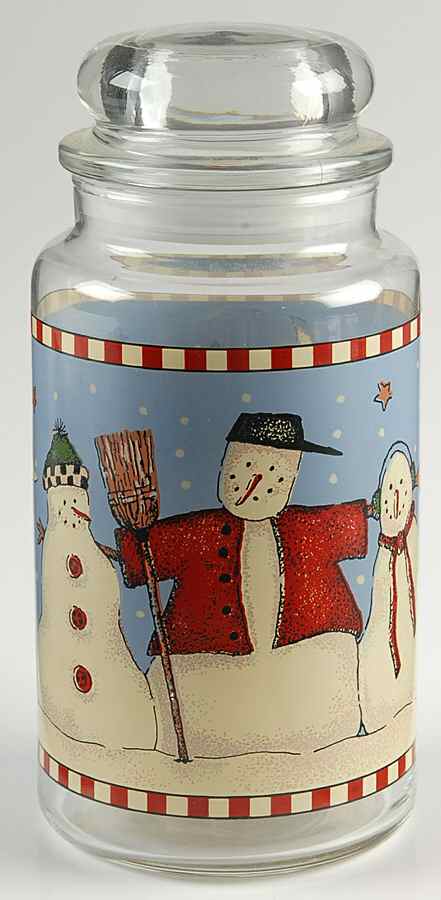 Snowman Medium Glassware Storage Jar & Lid by Sakura-1