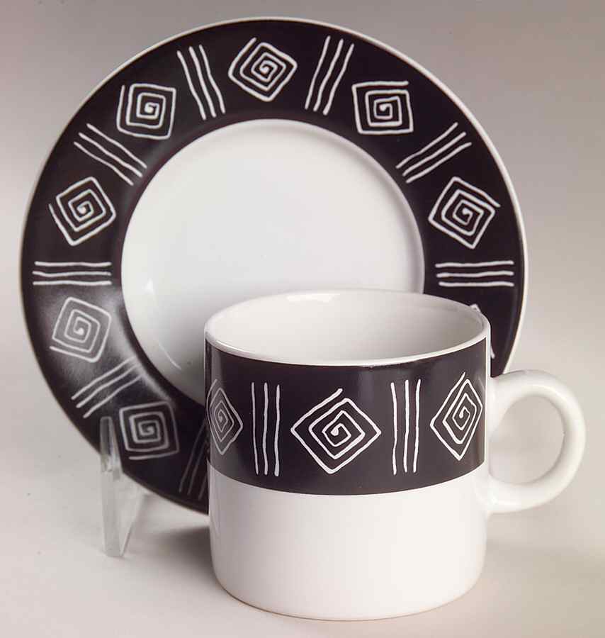Sphinx Flat Demitasse Cup & Saucer Set by Sakura-1