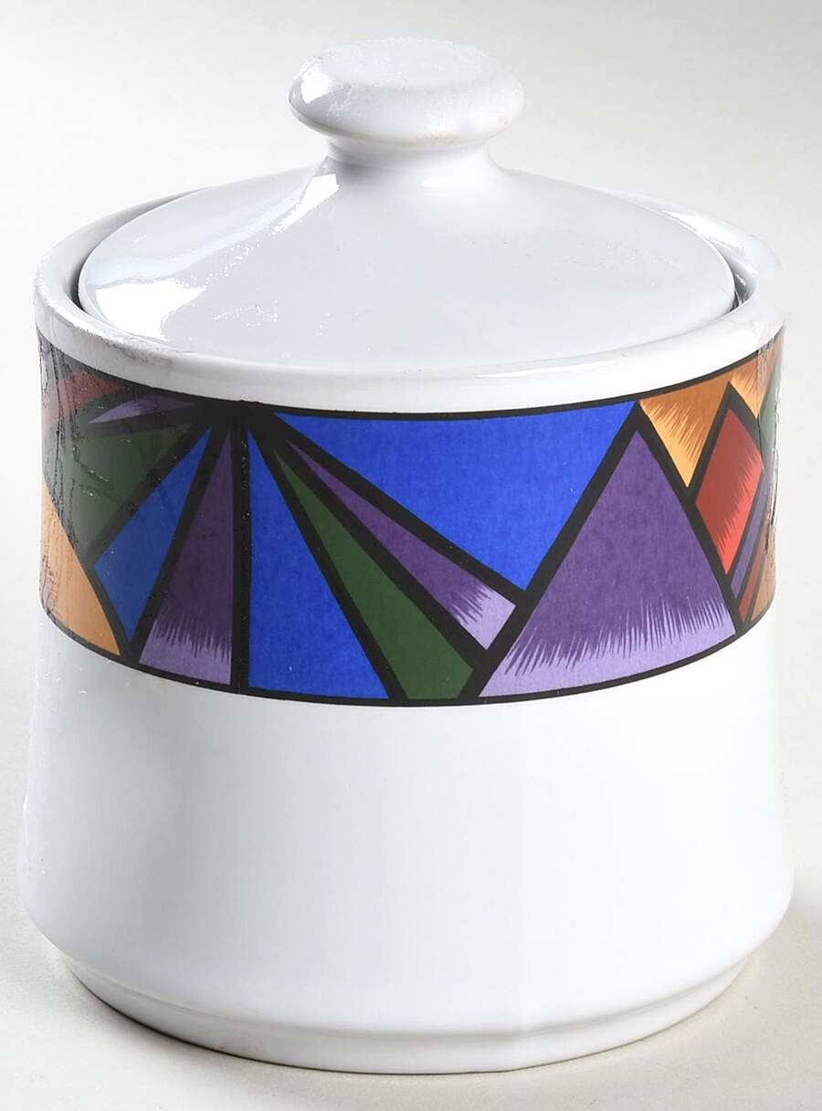 Sunset Mountain Sugar Bowl & Lid by Sakura-1